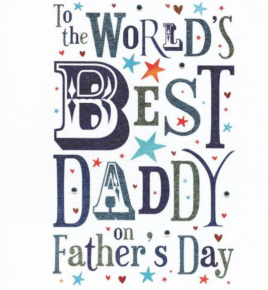 World's Best Daddy on Father's Day Card - The Christian Gift Company