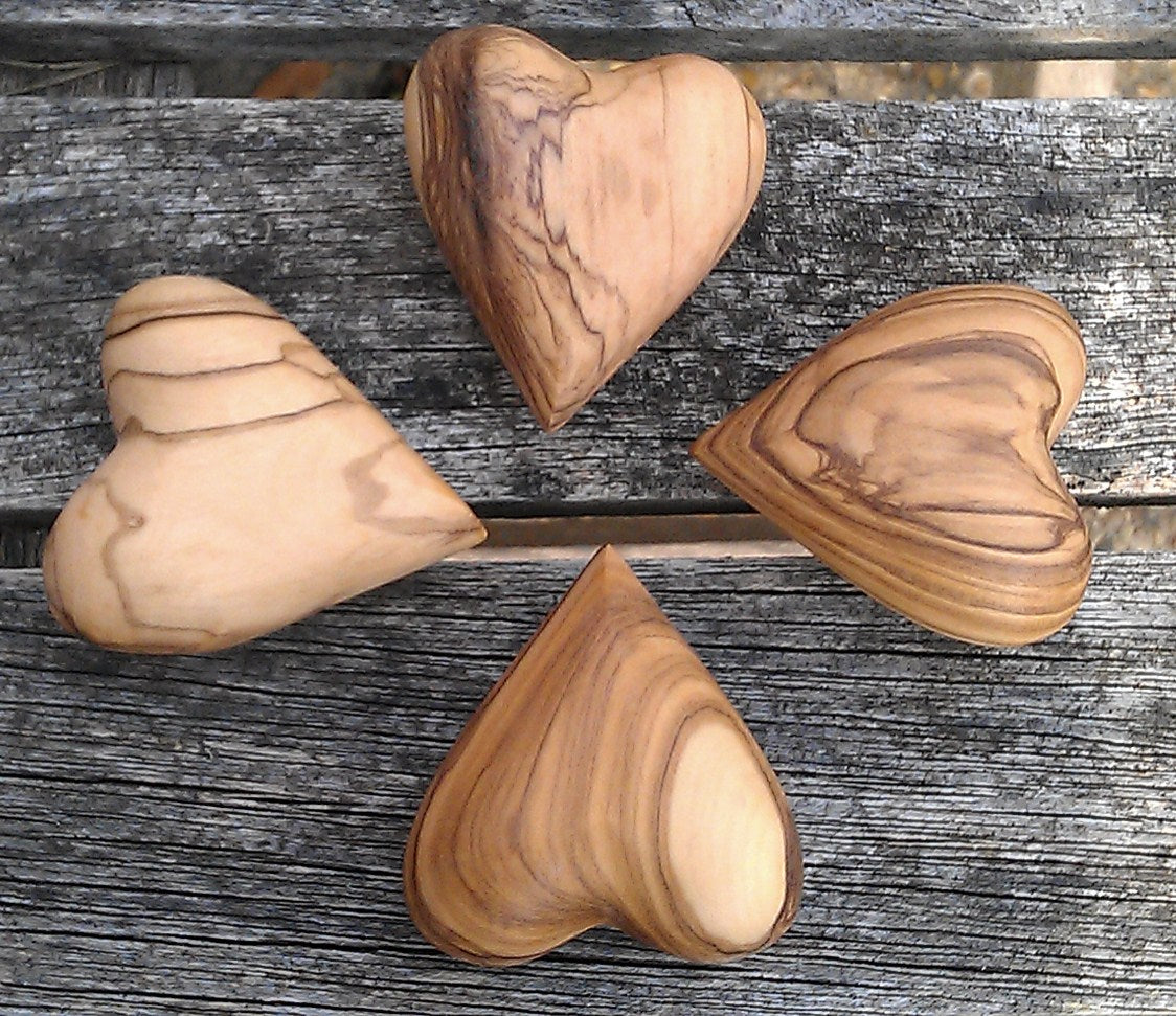 Olive Wood Holding Heart - The Christian Gift Company