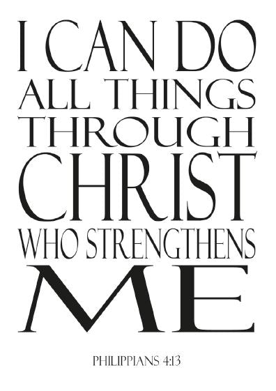 I Can Do All Things Black And White Notebook - The Christian Gift Company