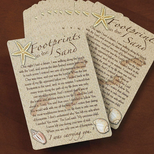 Footprints Poem Pocket Prayer Card - The Christian Gift Company