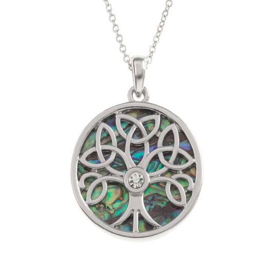 Tree of Life Paua Shell Necklace - The Christian Gift Company