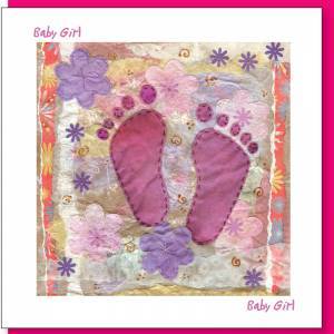New Baby Card Pink Feet - The Christian Gift Company
