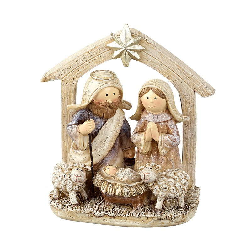 Nativity Stable Scene Ornament - The Christian Gift Company