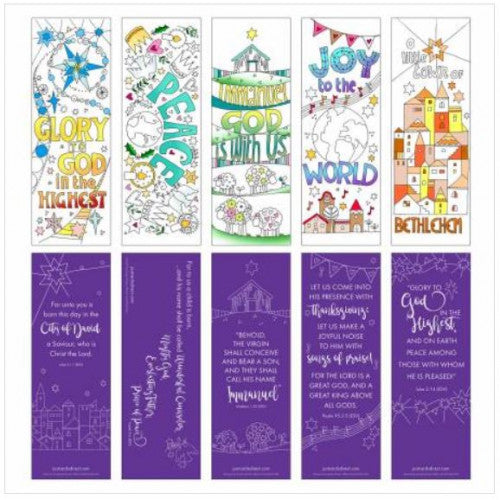 Christmas Colouring Bookmarks - The Christian Gift Company