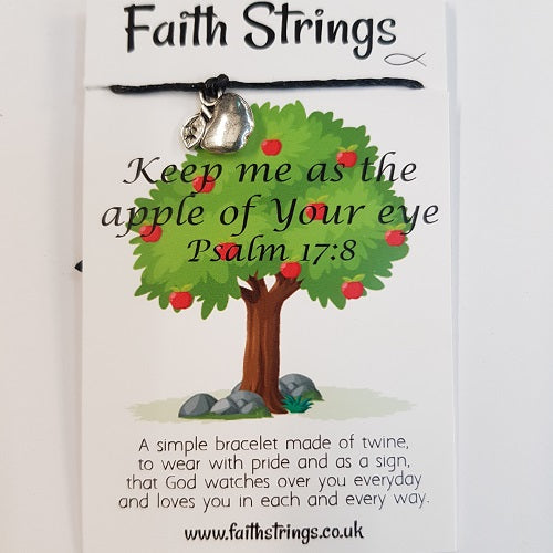 Faith Strings Bracelet - Apple Of Your Eye - The Christian Gift Company