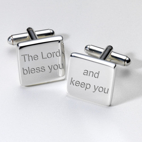 Cufflinks The Lord Bless You And Keep You - The Christian Gift Company
