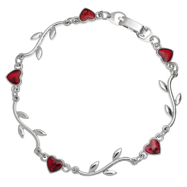 Paua shell Heart & Branch bracelet - The Christian Gift Company