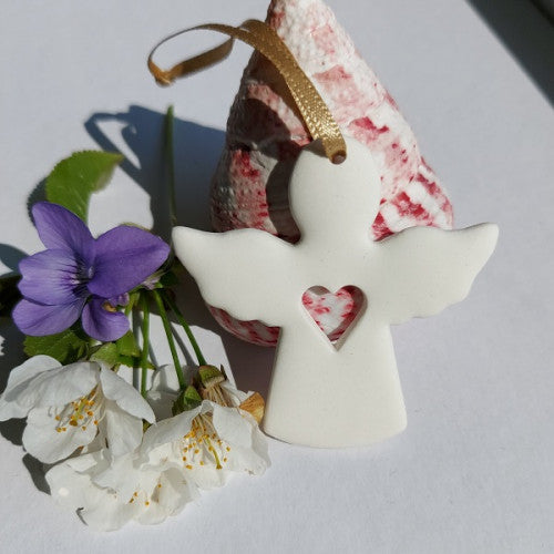 Ceramic Angel With Open Heart - The Christian Gift Company