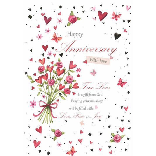 Happy Anniversary Roses Card - The Christian Gift Company