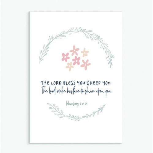 Calm Range - The Lord Bless You And Keep You Greetings Card - The Christian Gift Company