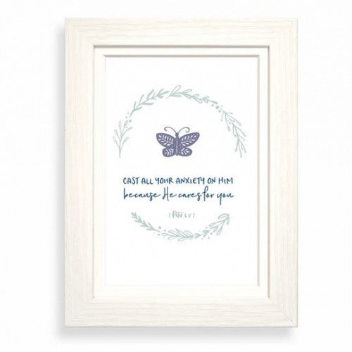 Cast All Your Anxiety Calm Framed Print - The Christian Gift Company