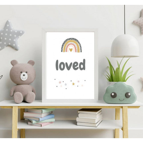 Child's Loved Print For Nursery A4 - The Christian Gift Company