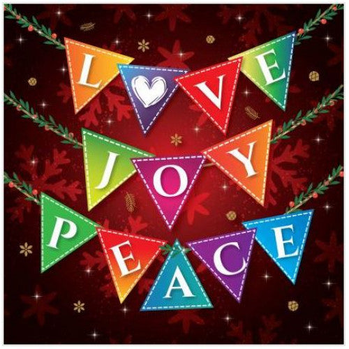 Christmas Cards 10 Love Joy Peace - The Christian Gift Company