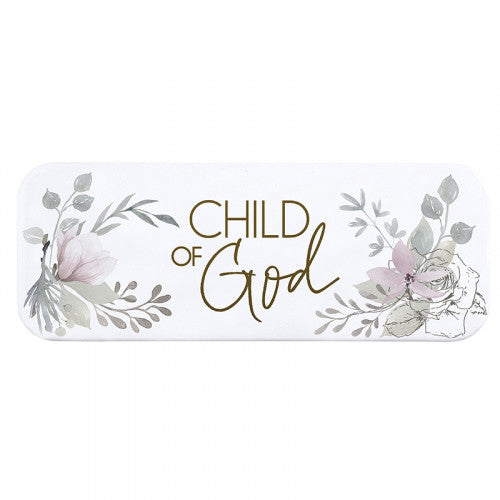 Child Of God Floral Metal Plaque - The Christian Gift Company