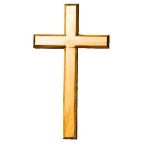 40cm Hanging Cross Natural Wood - The Christian Gift Company