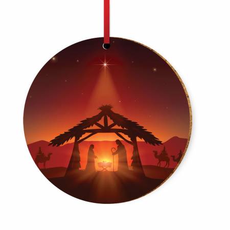 Ceramic Christmas Decoration - Stable - The Christian Gift Company