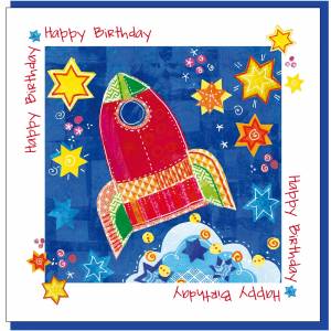 Rocket Birthday Card - The Christian Gift Company