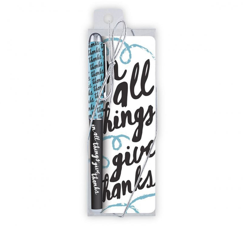 In All Things Pen and Bookmark Set - The Christian Gift Company