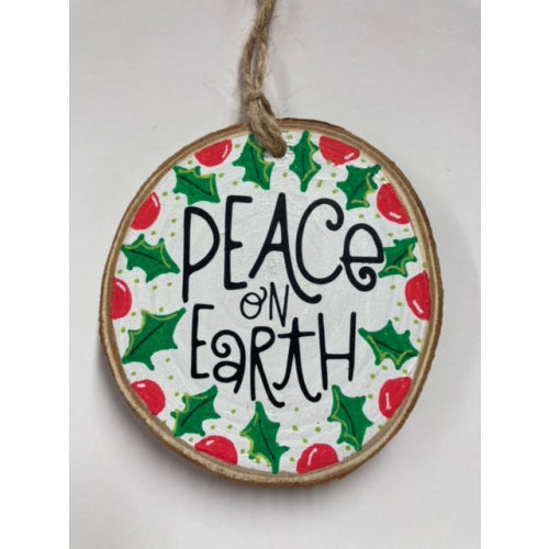 Wood slice - Peace On Earth - The Christian Gift Company