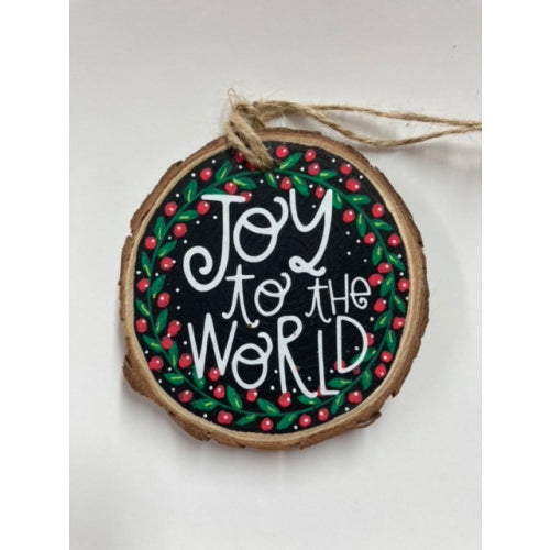Wood slice - Joy to the World - The Christian Gift Company