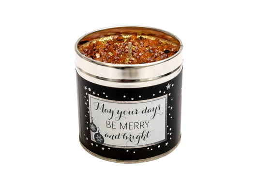 May Your Days Be Merry and Bright tinned candle - The Christian Gift Company
