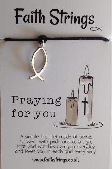 Faith Strings Bracelet - Praying For You - The Christian Gift Company