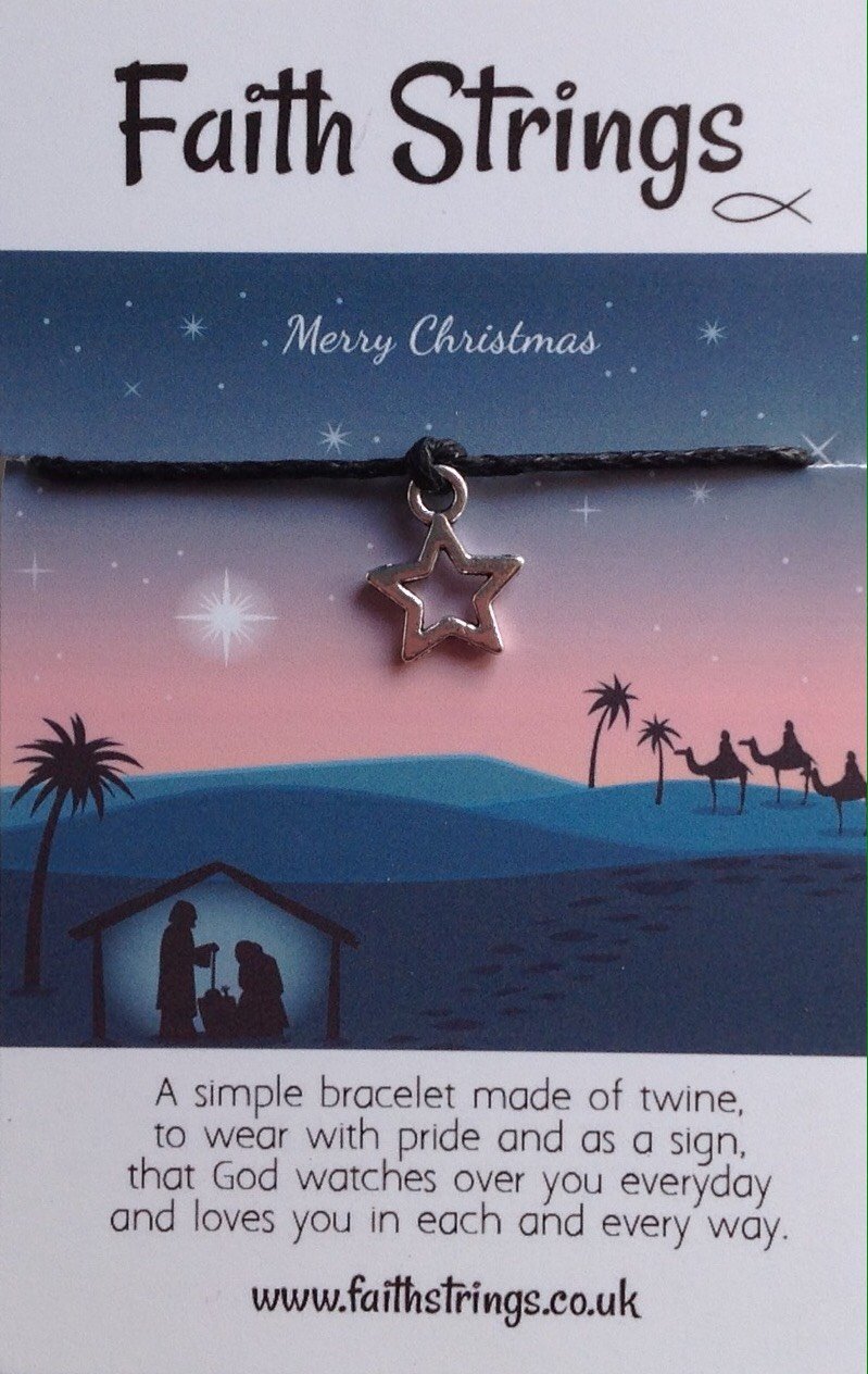 Faith Strings Bracelet - Merry Christmas - The Christian Gift Company