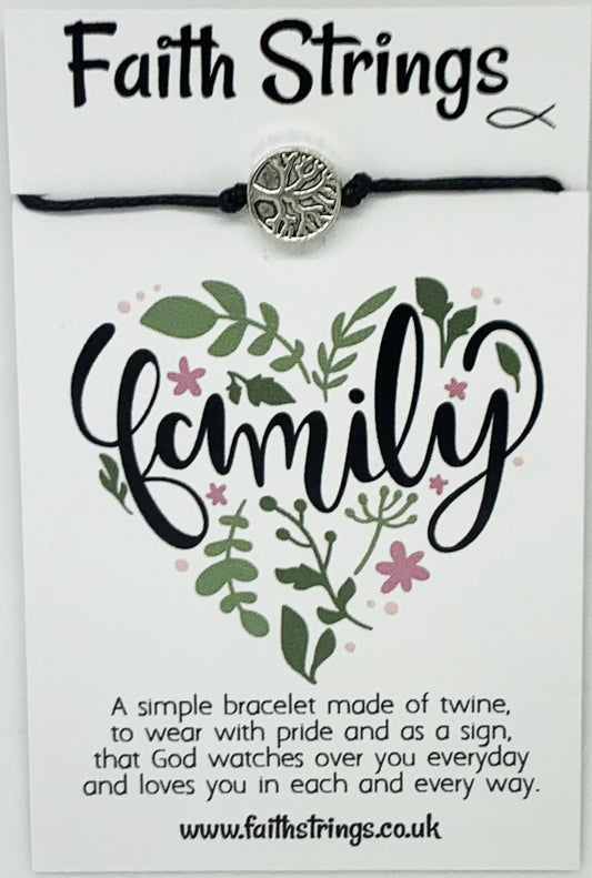 Faith Strings Bracelet - Family - The Christian Gift Company