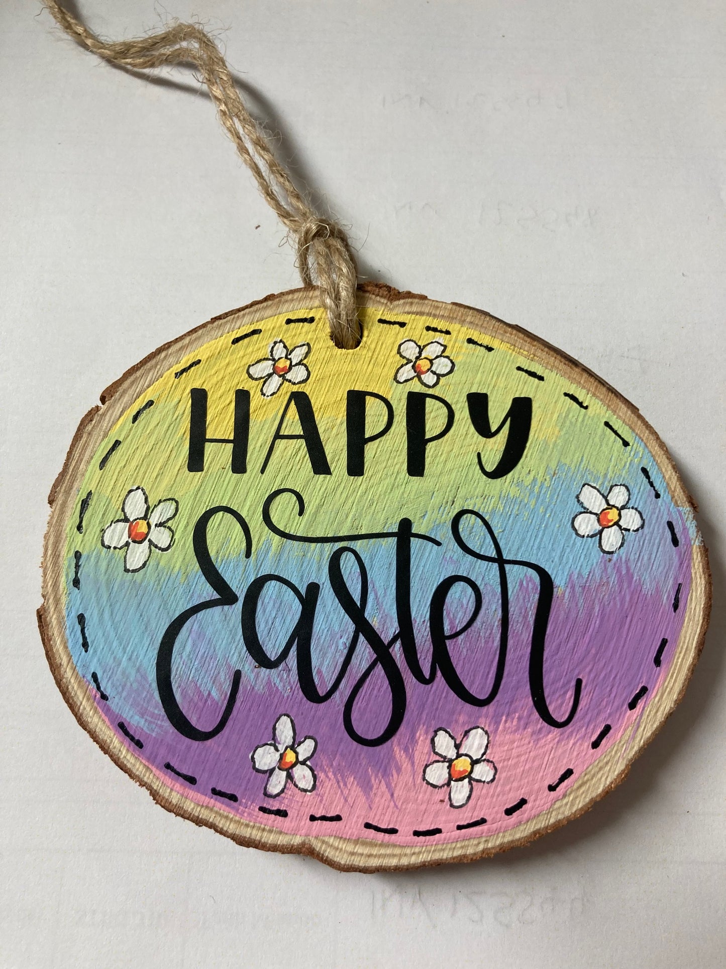 Wood Slice - Happy Easter - The Christian Gift Company