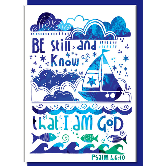 Be Still and Know Greetings Card - The Christian Gift Company