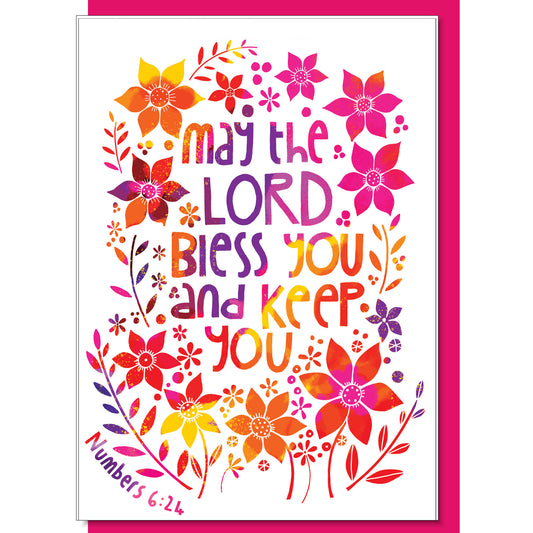 May the Lord Bless You Greetings Card - The Christian Gift Company