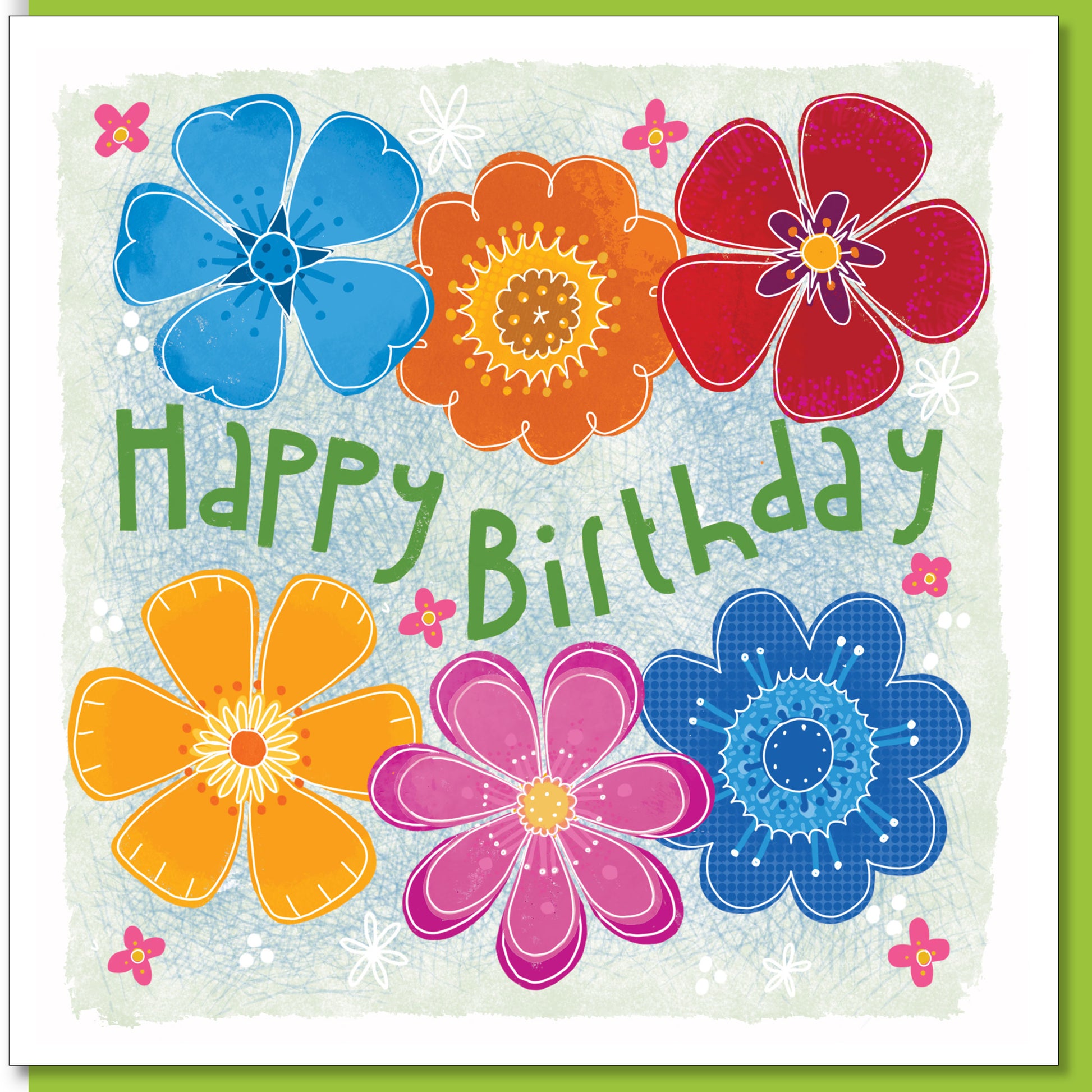 Colourful Birthday Flowers Card - The Christian Gift Company