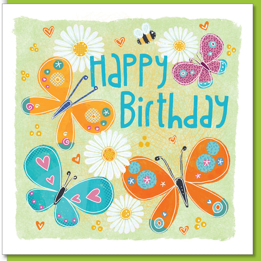 Birthday Butterflies and Bee Card - The Christian Gift Company