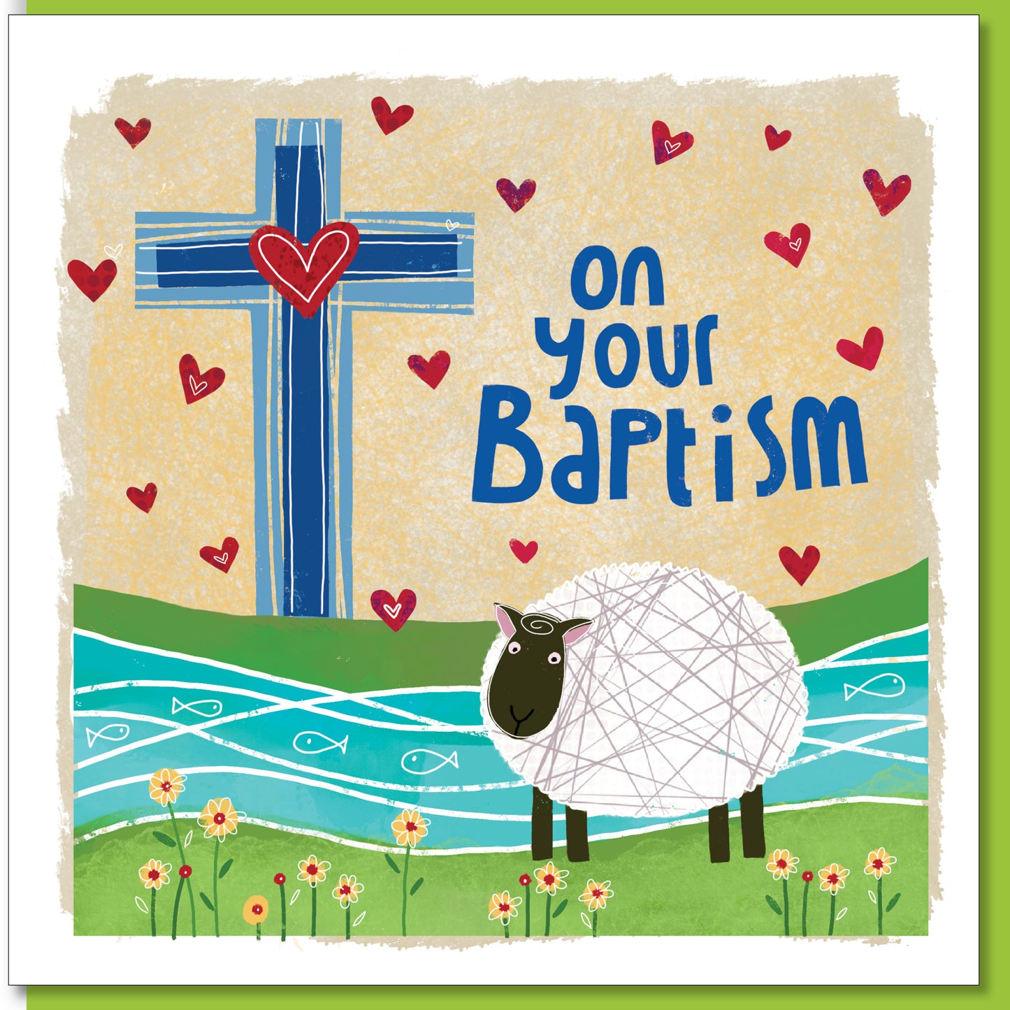Baptism Sheep Card - The Christian Gift Company