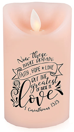 LED scented candle - Faith, Hope, Love - The Christian Gift Company