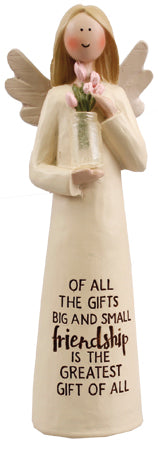 Resin 5 inch Message Angel/Friendship - The Christian Gift Company
