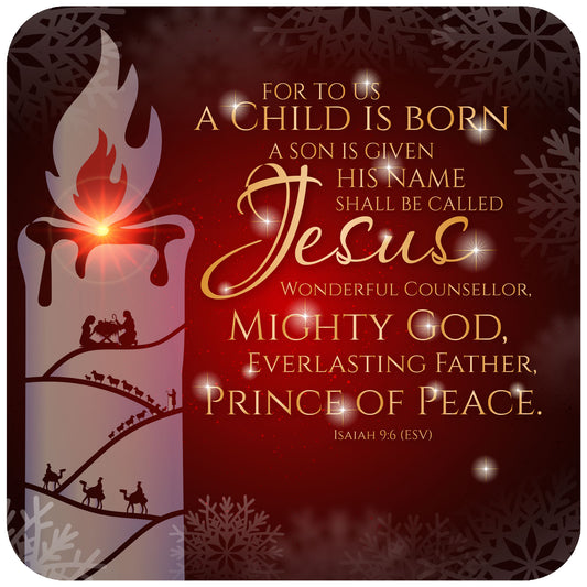 Jesus Christmas Coaster - The Christian Gift Company