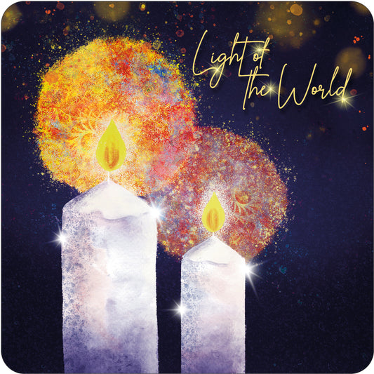 Light of the world Christmas Coaster - The Christian Gift Company