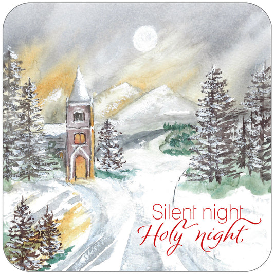 Silent Night Christmas Coaster - The Christian Gift Company