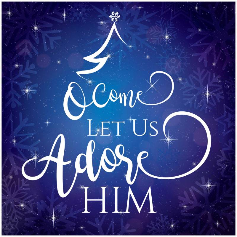 O come let us Christmas Cards - The Christian Gift Company