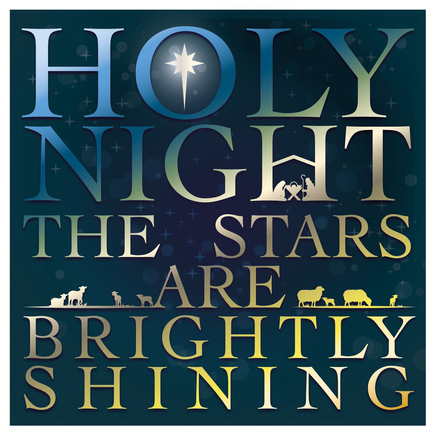 Holy Night Luxury Christmas Card (pack of 10) - The Christian Gift Company