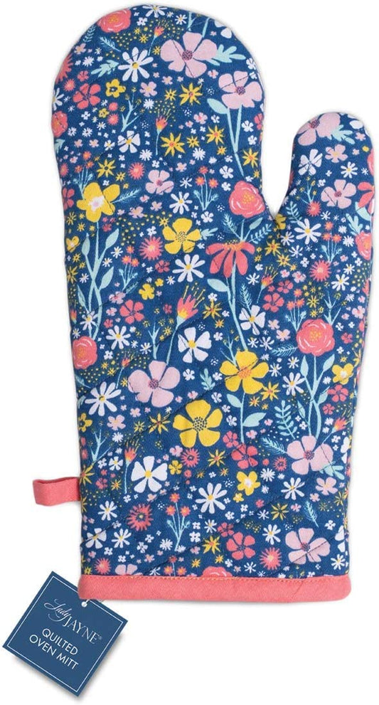 Oven mitt - Navy wildflower - The Christian Gift Company