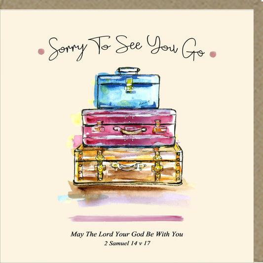 Sorry To See You Go Greetings Card - The Christian Gift Company