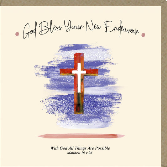 God Bless Your New Endeavour Greetings Card - The Christian Gift Company