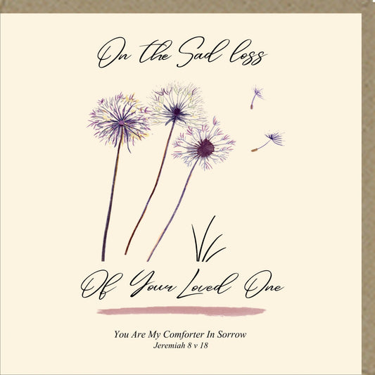 On The Sad Loss of Your Loved One Greetings Card - The Christian Gift Company