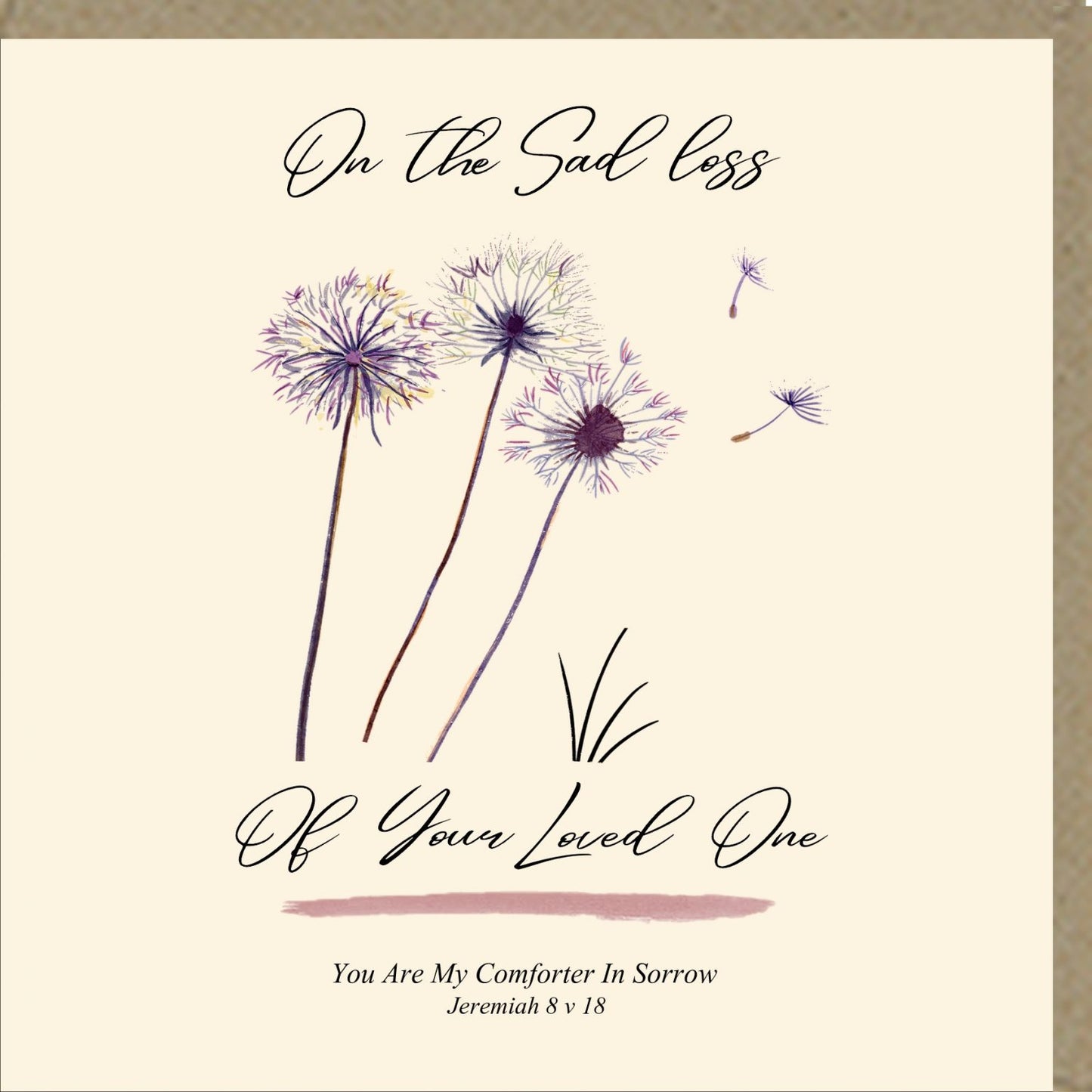 On The Sad Loss of Your Loved One Greetings Card - The Christian Gift Company