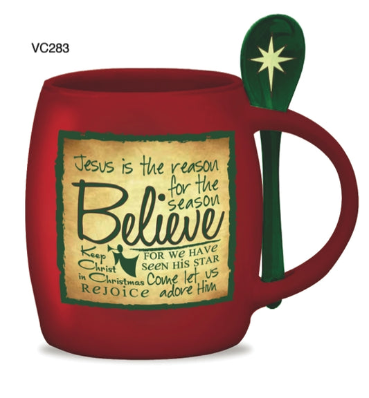 Believe Mug With Spoon - The Christian Gift Company