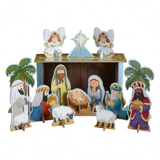 Chipboard Nativity Set - The Christian Gift Company