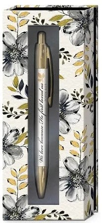 boxed gift pen - He loved first - The Christian Gift Company
