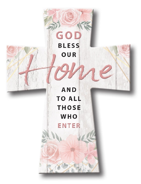 Resin Standing Cross/Home Blessing - The Christian Gift Company